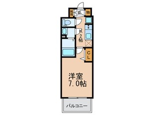 ﾌﾟﾚｻﾝｽOSAKADOMECITYｸﾛｽﾃｨ(204)の物件間取画像